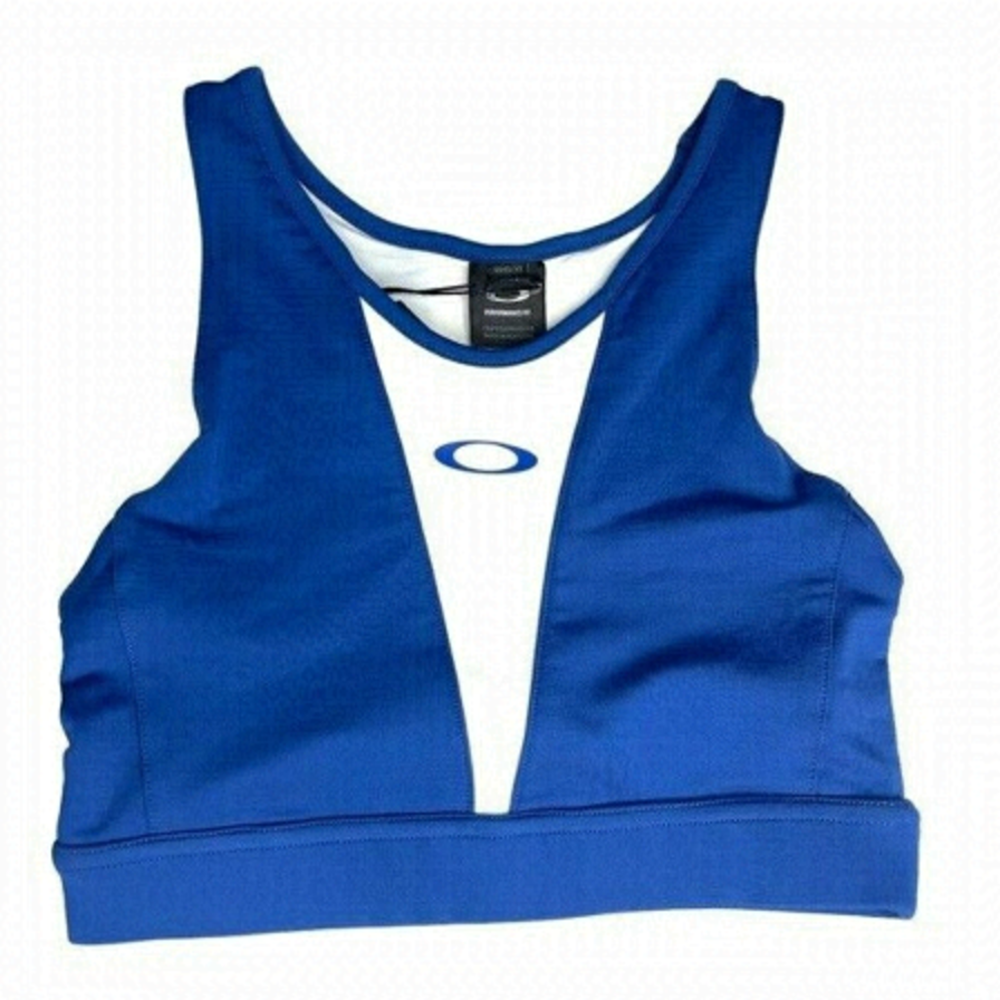 NEW Oakley Blue Power Contrast Sports Bra US XS
